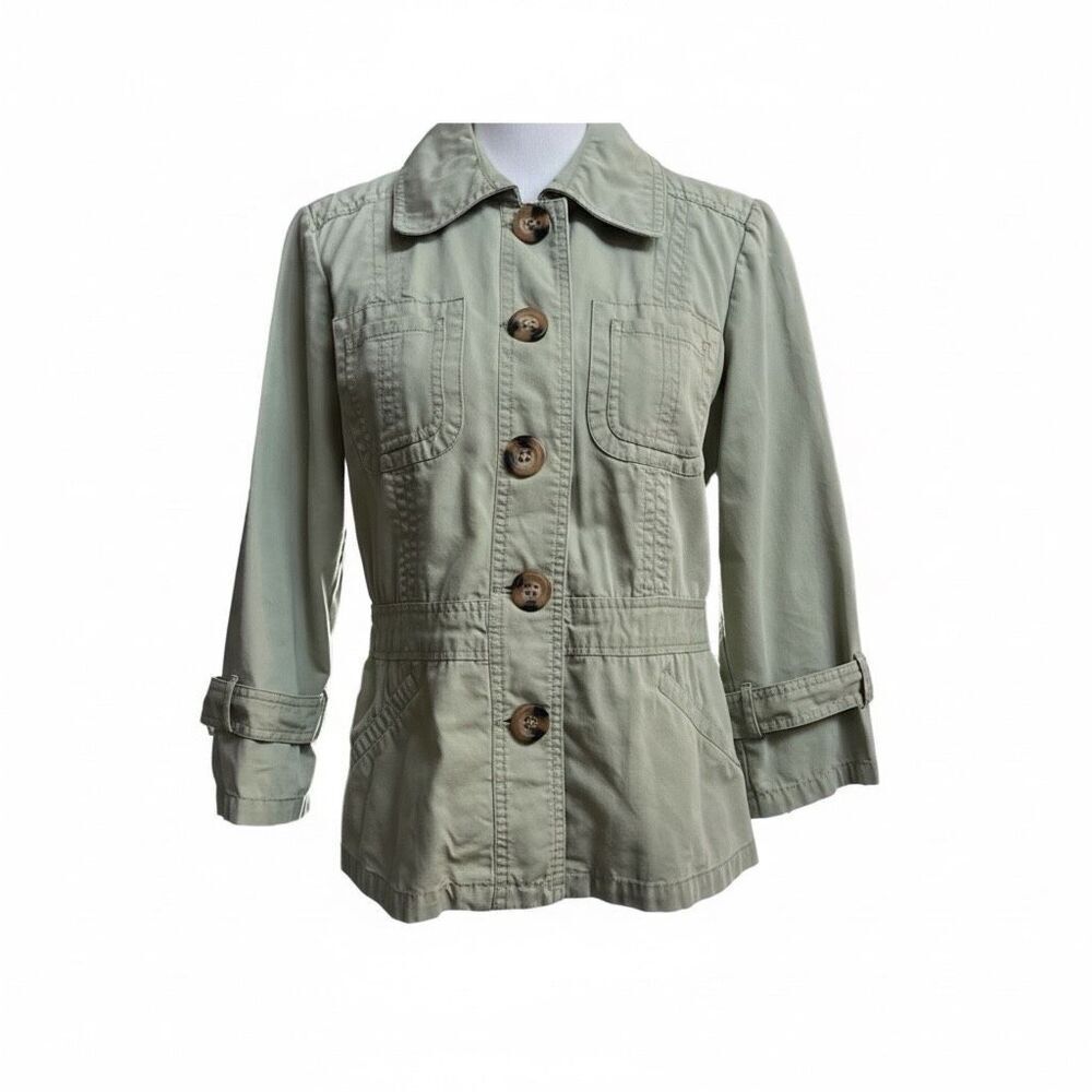 Bamboo traders  military style 100% cotton blazer